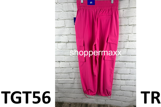 Women's Cinch Hem Woven Cargo Pants - JoyLab, Pink, Small