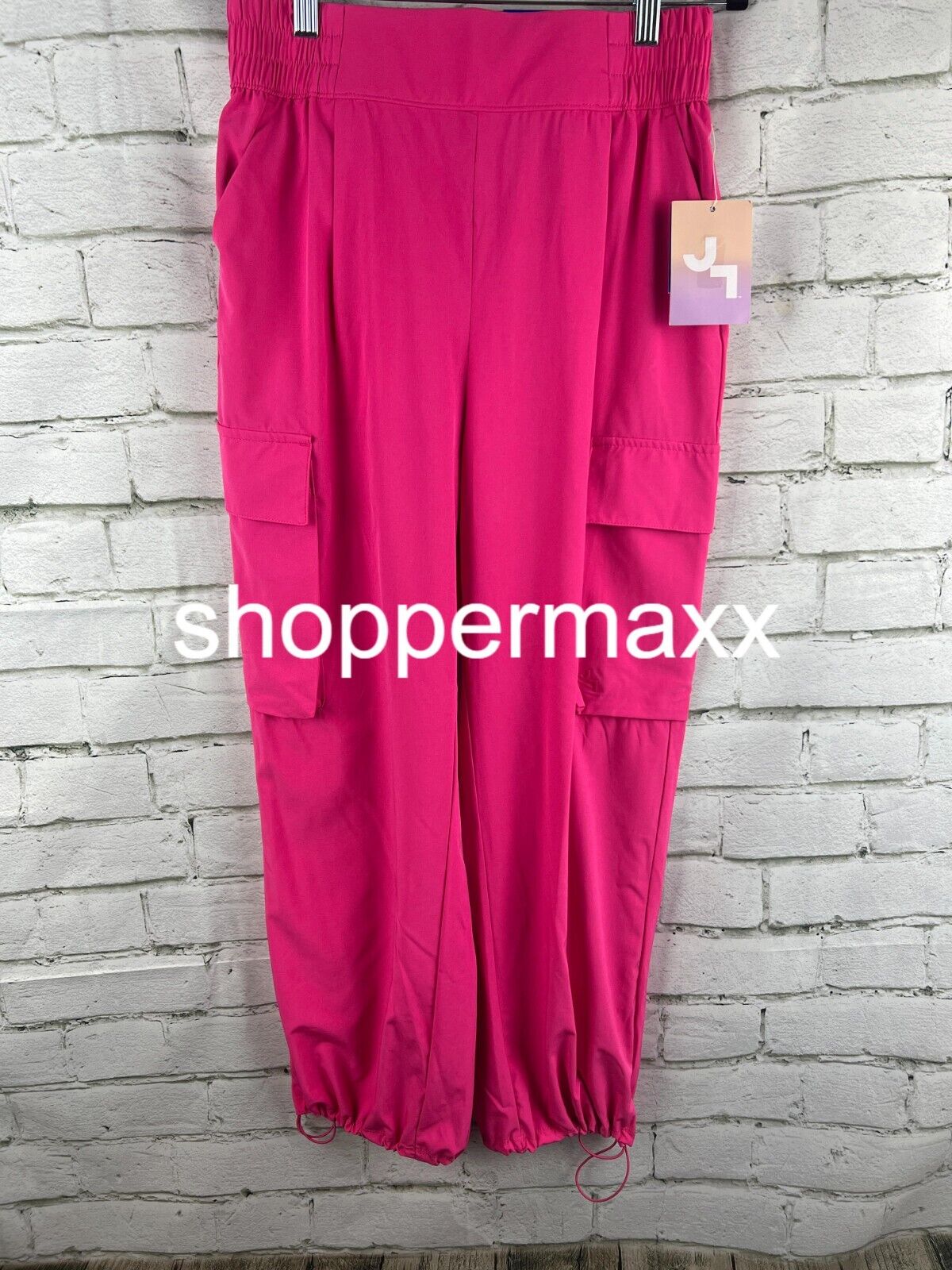 Women's Cinch Hem Woven Cargo Pants - JoyLab, Pink, Small