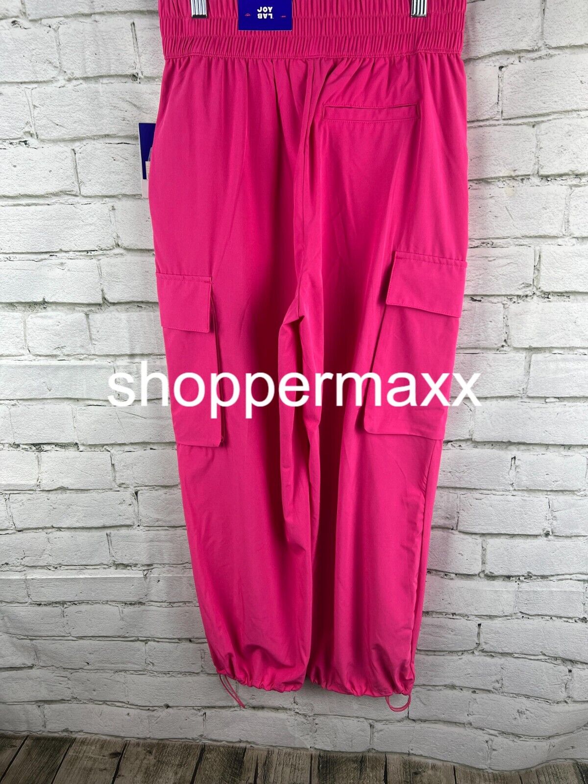 Women's Cinch Hem Woven Cargo Pants - JoyLab, Pink, Small
