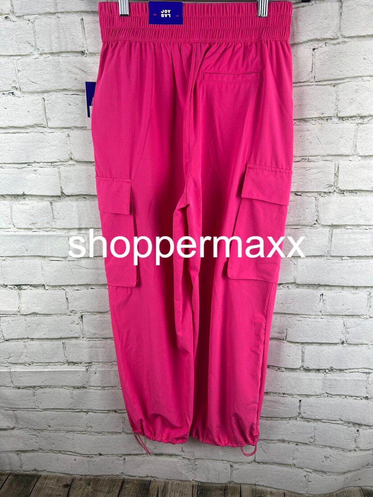 Women's Cinch Hem Woven Cargo Pants - JoyLab, Pink, Small