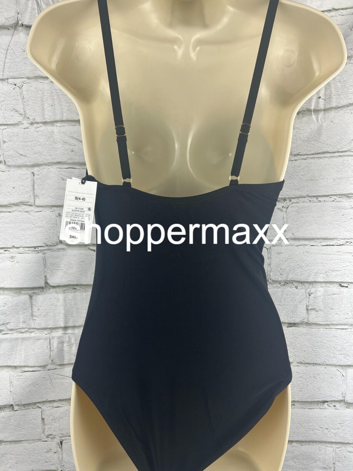 Women's Mesh Front One Piece Swimsuit - Shade & Shore, BLACK, Small