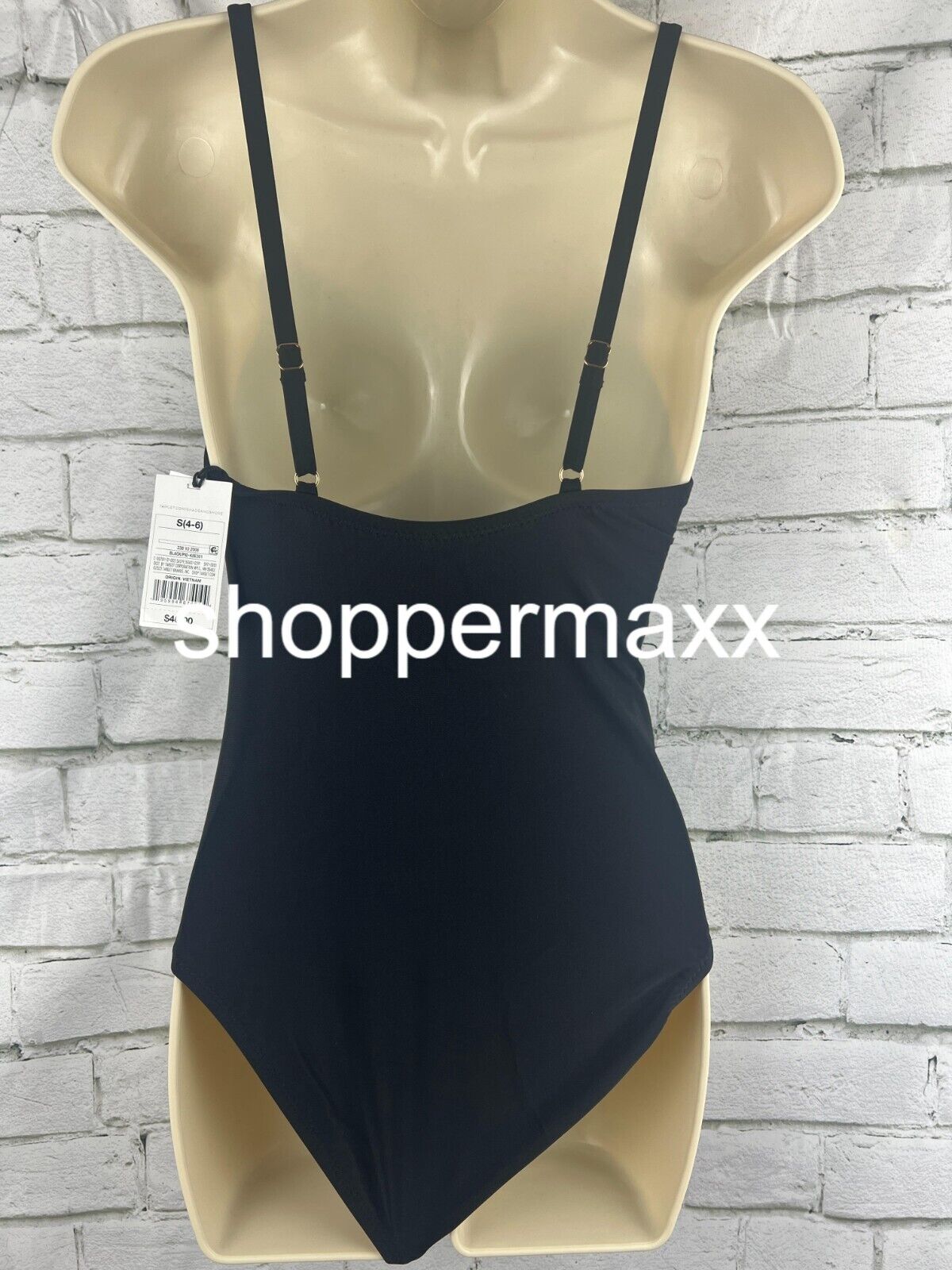 Women's Mesh Front One Piece Swimsuit - Shade & Shore, BLACK, Small