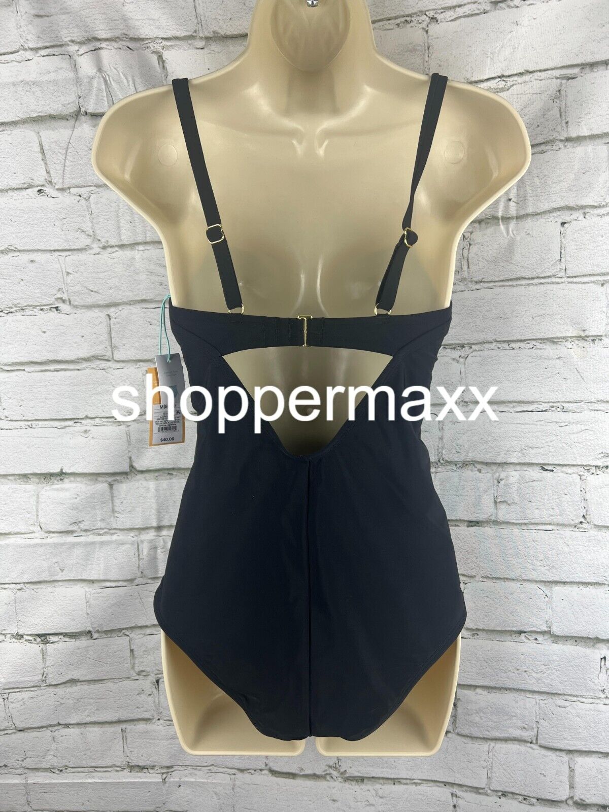 Women's Shirred Underwire Medium Coverage One Piece Swimsuit - Kona Sol, Black M