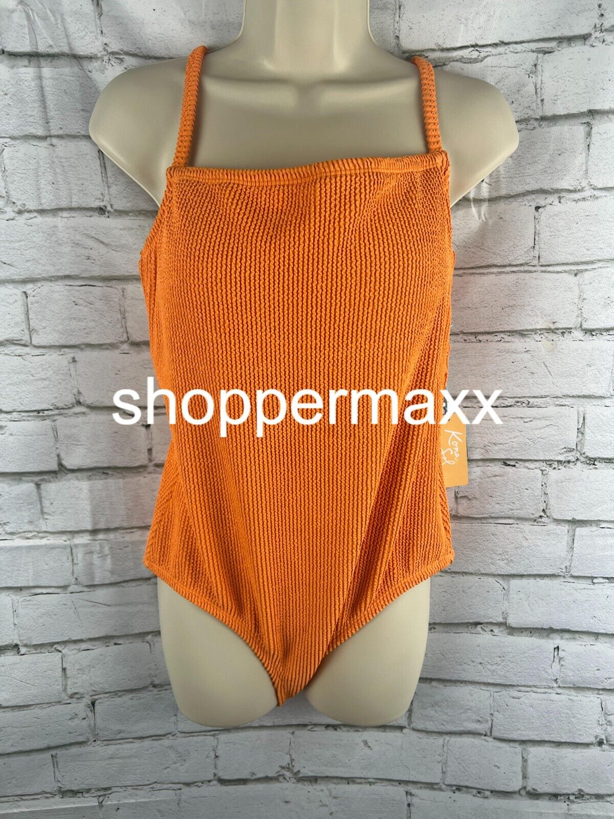 WOMEN PUCKER TEXTURED SQUARE NECK FULL COVERAGE ONE PIECE SWIMSUIT- KONA SOL, L
