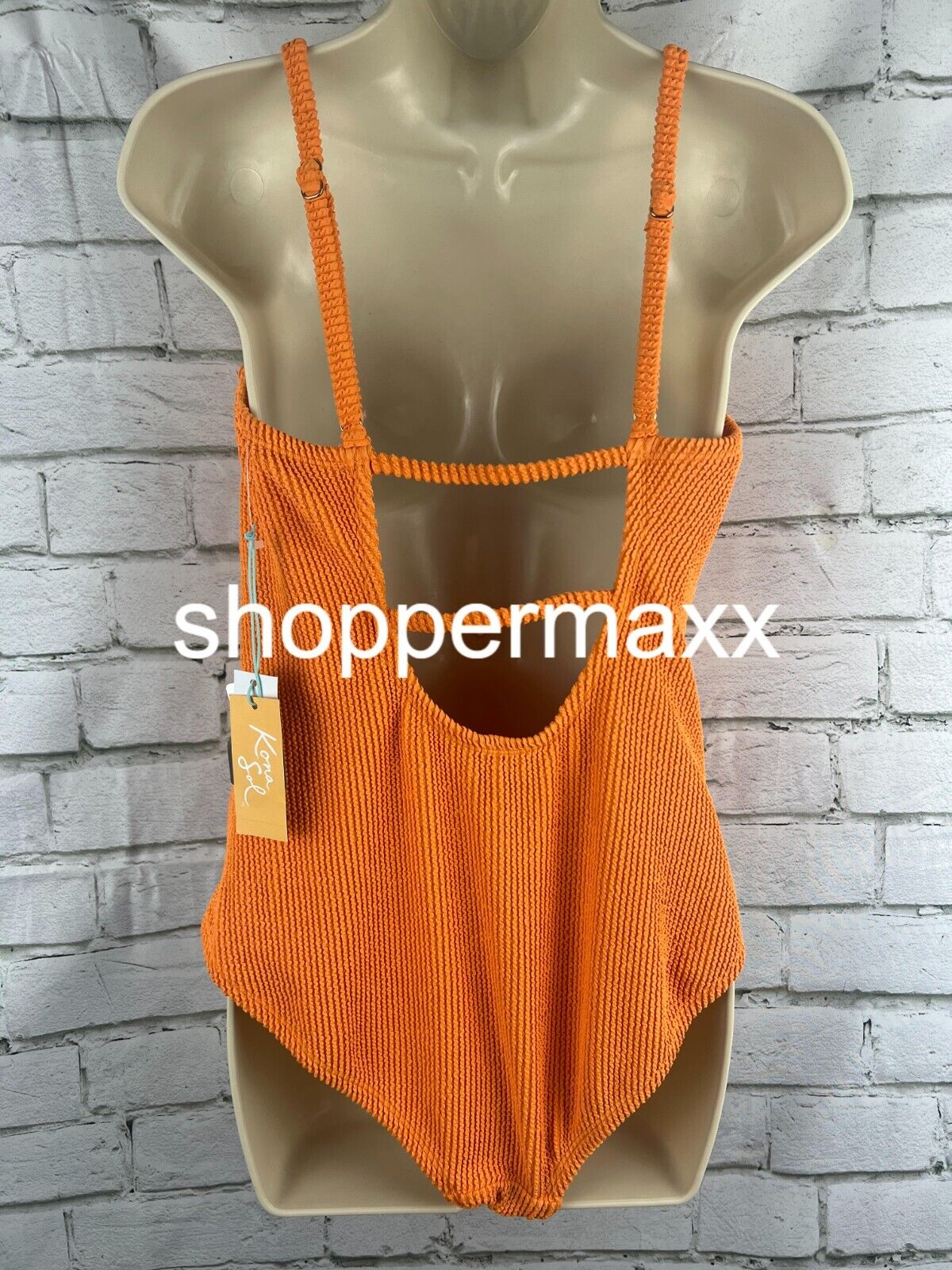 WOMEN PUCKER TEXTURED SQUARE NECK FULL COVERAGE ONE PIECE SWIMSUIT- KONA SOL, L