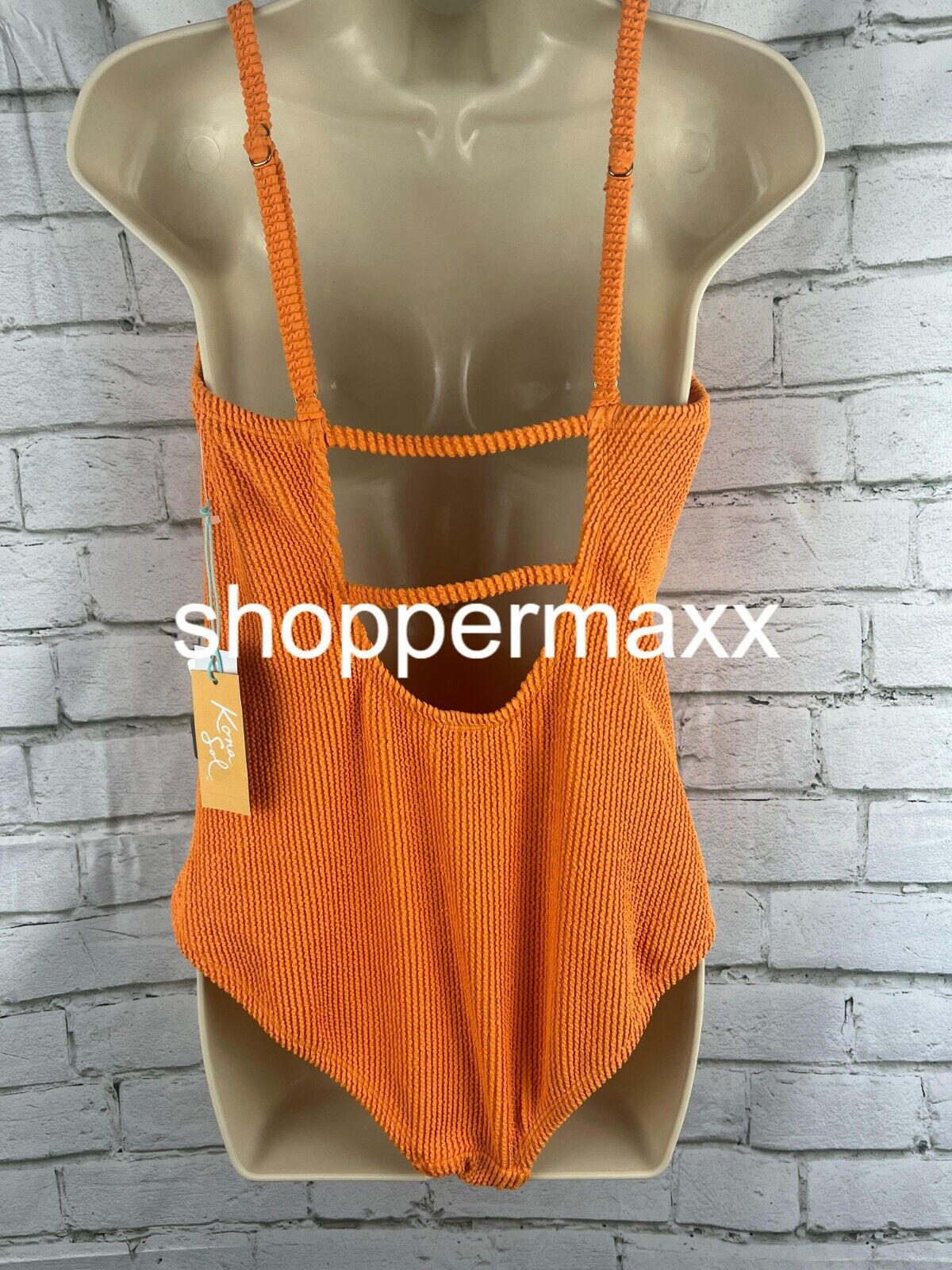 WOMEN PUCKER TEXTURED SQUARE NECK FULL COVERAGE ONE PIECE SWIMSUIT- KONA SOL, L
