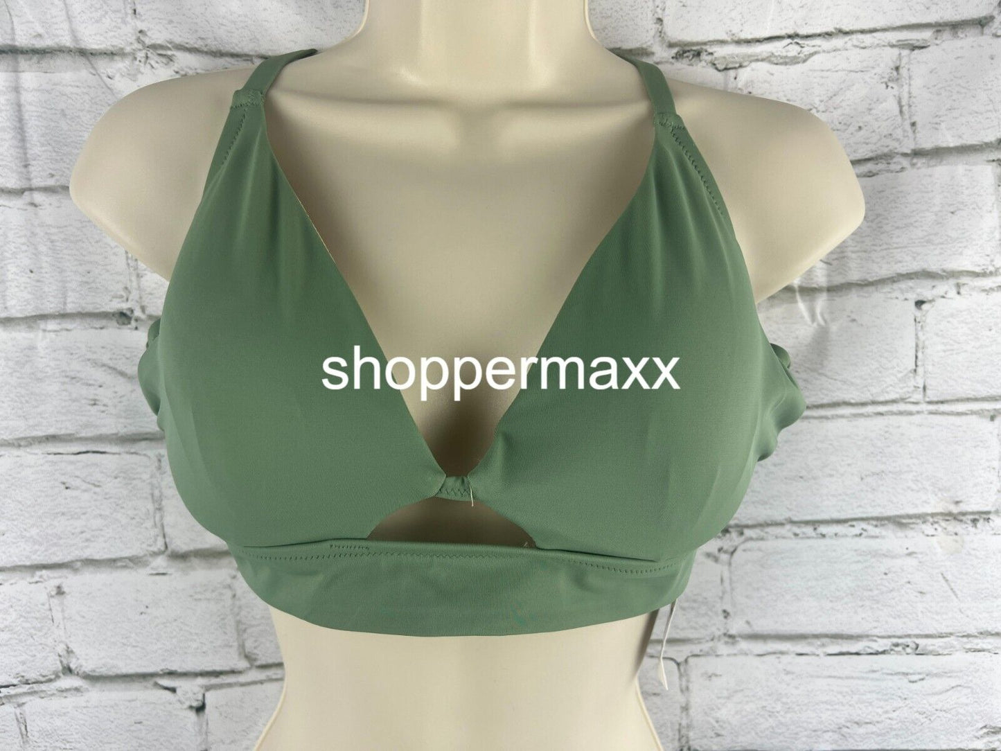 Women's Longline Cut Out Bikini Top - Shade & Shore, Wasabi Green, Size 38B