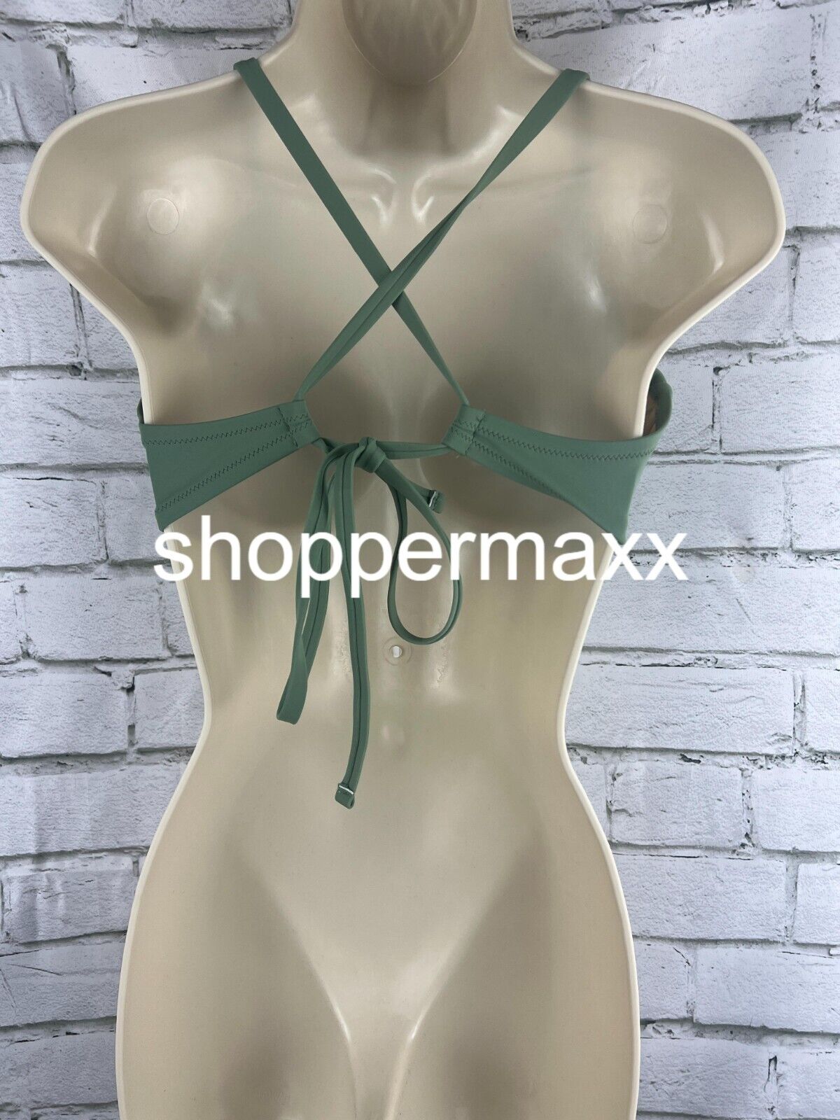 Women's Longline Cut Out Bikini Top - Shade & Shore, Wasabi Green, Size 38B