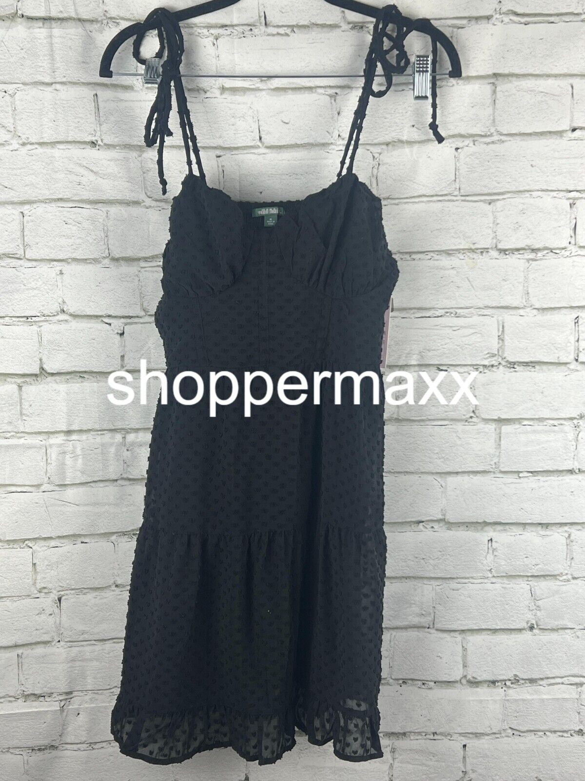 Women's Sleeveless Corset Fit & Flare Mini Dress - Wild Fable, Black, Medium