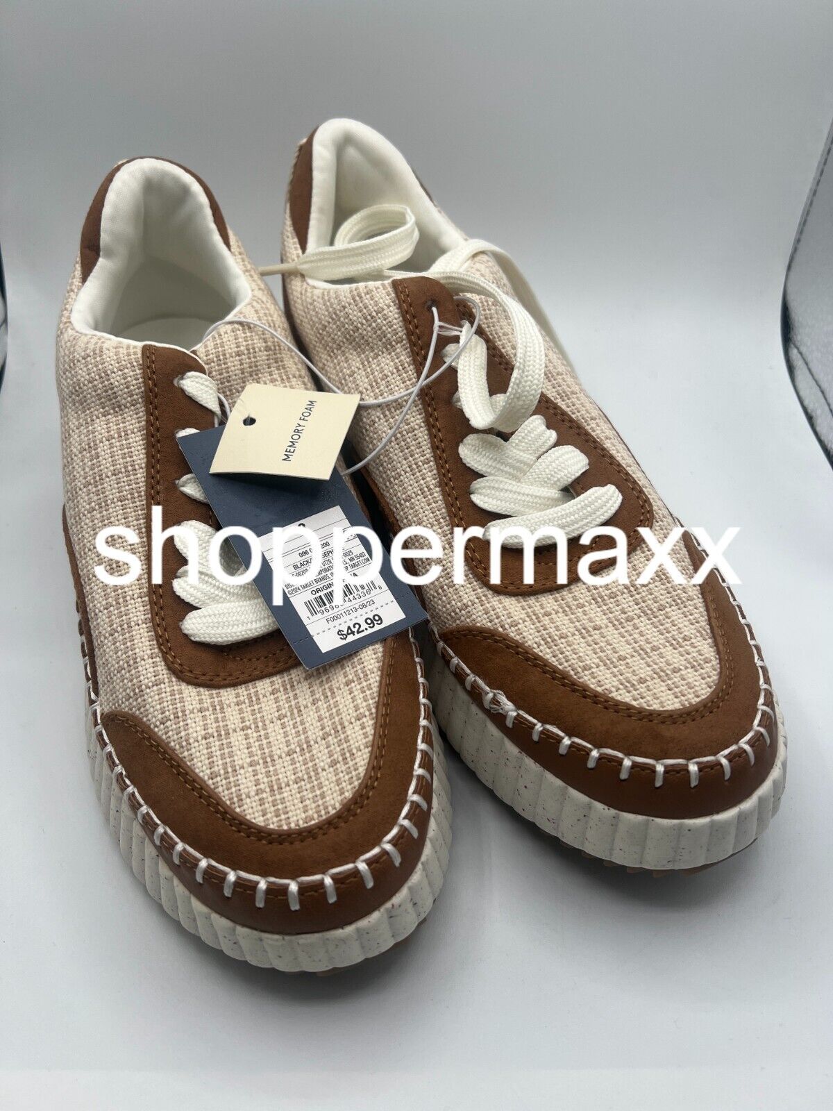 WOMEN'S PERSEPHONE SNEAKERS - UNIVERSAL THREAD, TAN, 8