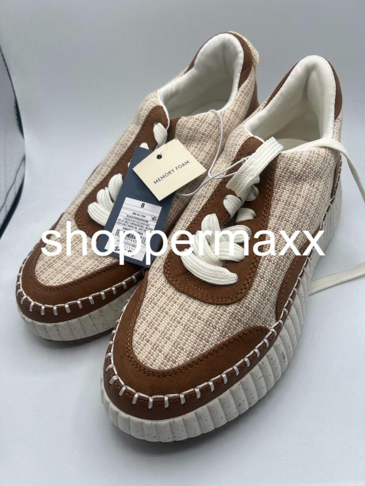 WOMEN'S PERSEPHONE SNEAKERS - UNIVERSAL THREAD, TAN, 8