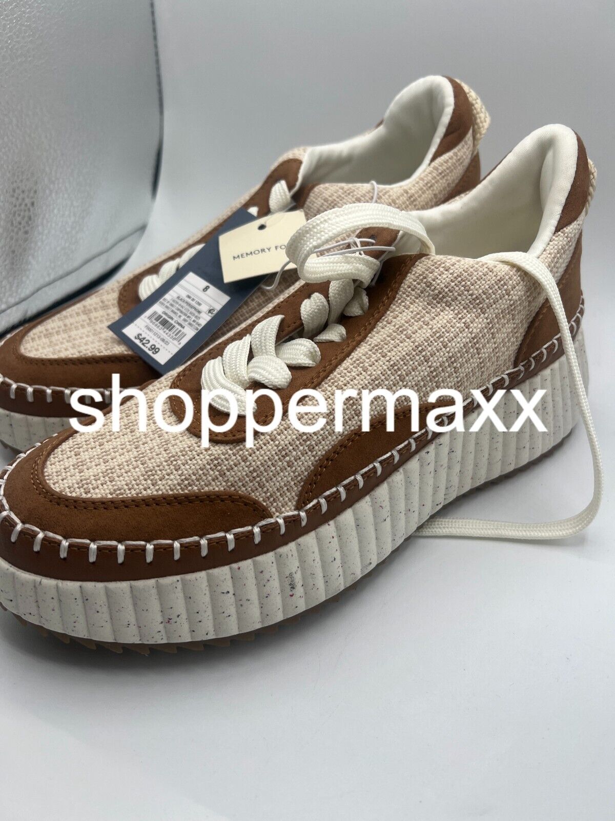 WOMEN'S PERSEPHONE SNEAKERS - UNIVERSAL THREAD, TAN, 8