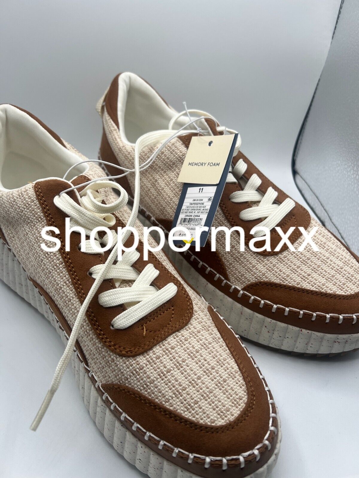 WOMEN'S PERSEPHONE SNEAKERS - UNIVERSAL THREAD, TAN, 11