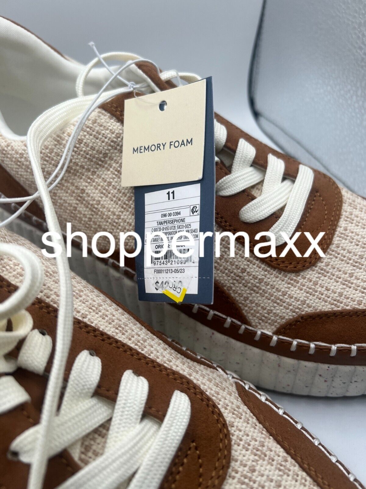 WOMEN'S PERSEPHONE SNEAKERS - UNIVERSAL THREAD, TAN, 11