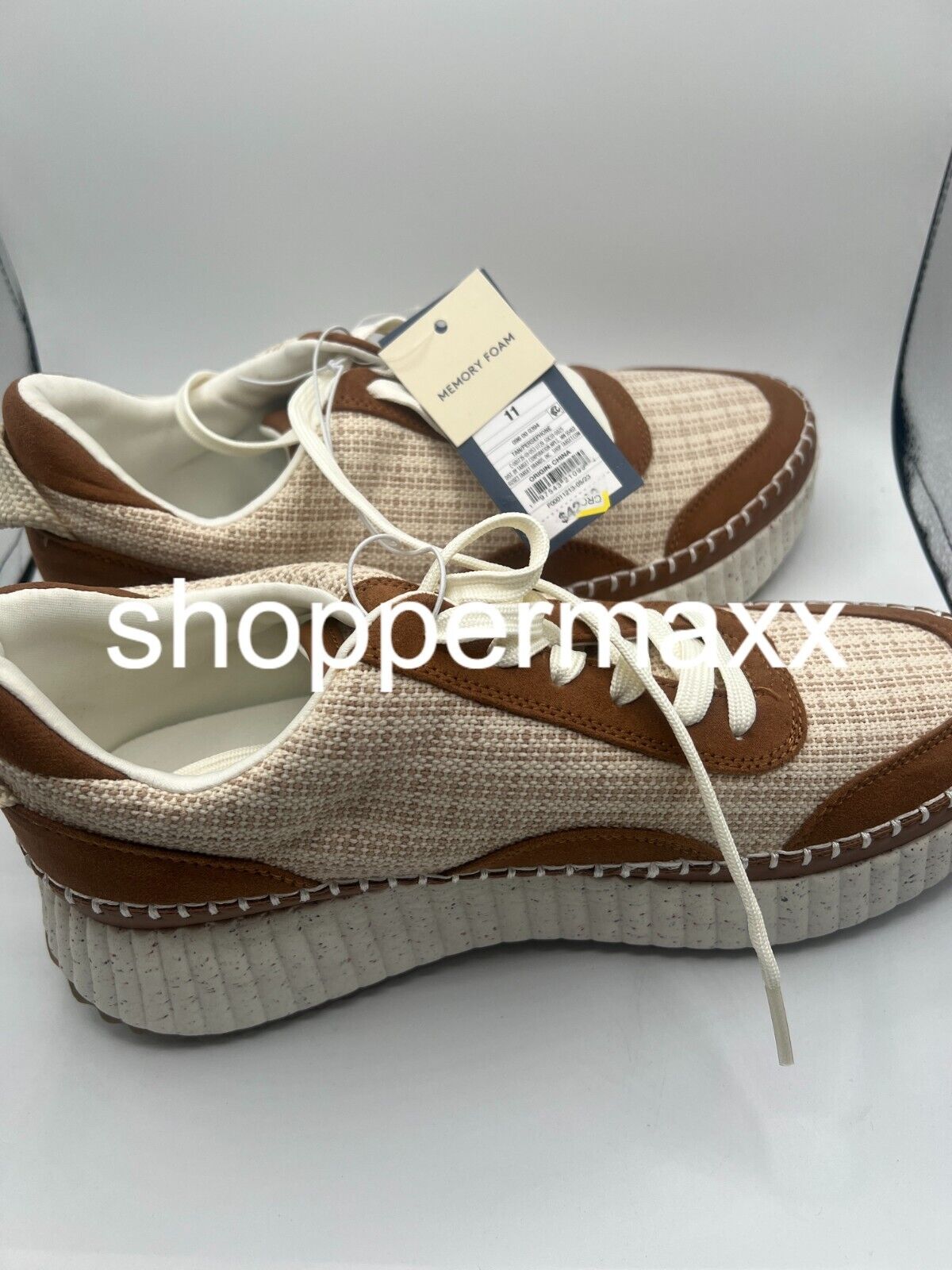WOMEN'S PERSEPHONE SNEAKERS - UNIVERSAL THREAD, TAN, 11
