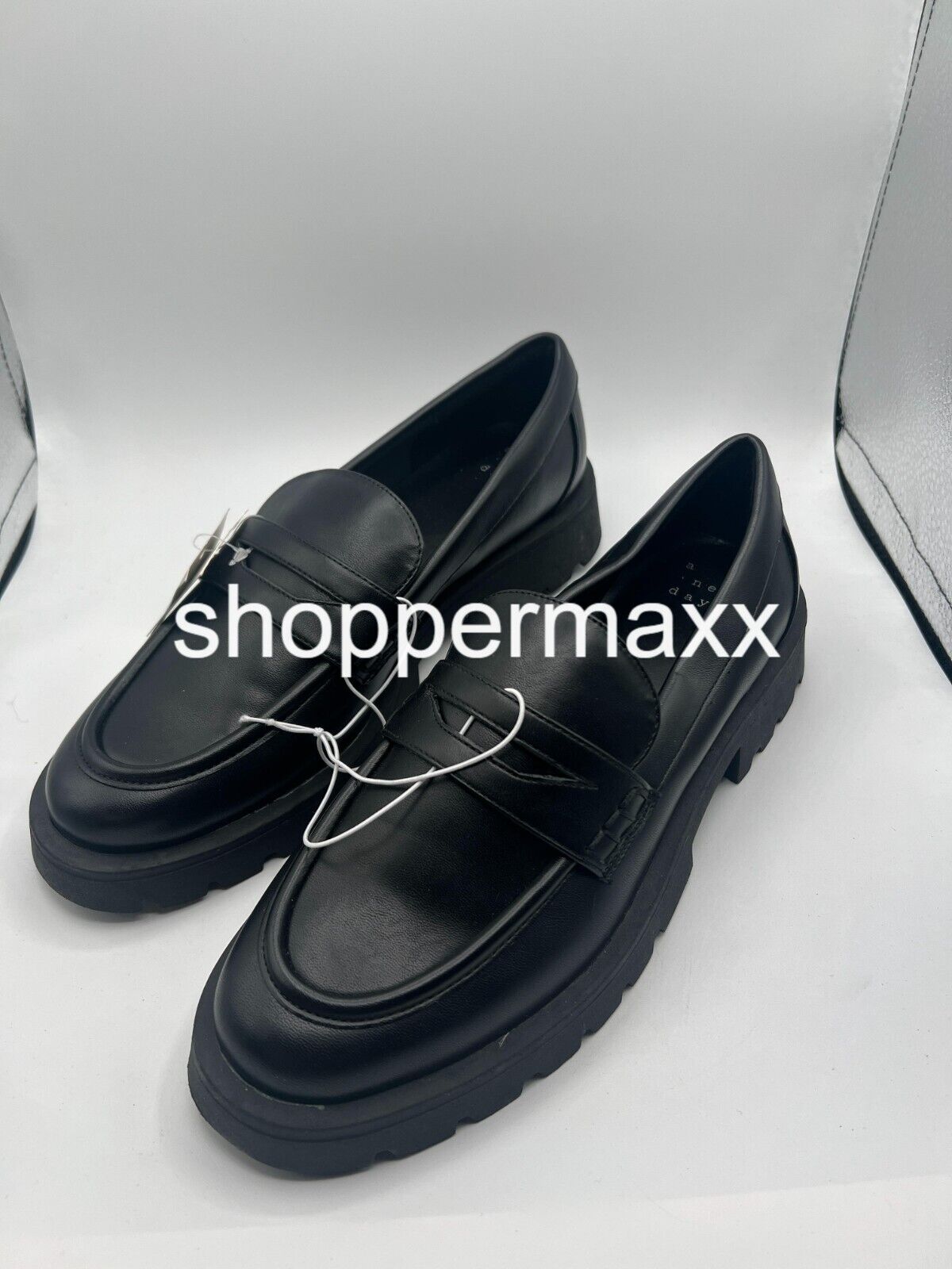 Women's Archie Loafer Flats with Memory Foam Insole - A New Day, Black, Size 7.5