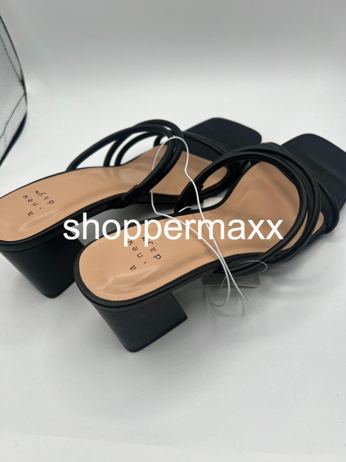 Women's Blakely Mule Heels with Memory Foam Insole - A New Day, BLACK, Size 7.5