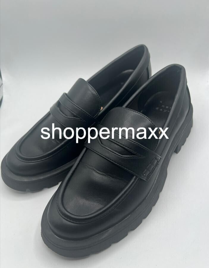 Women's Archie Loafer Flats - A New Day, Black, Size 6.5