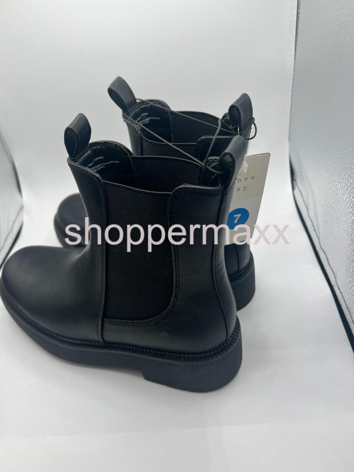 Women's Demi Chelsea Boots with Memory Foam Insole - A New Day, Black, Size 7