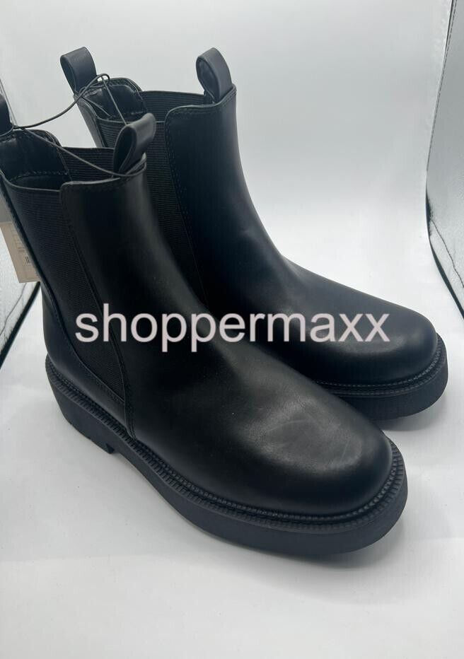 Women's Demi Chelsea Boots with Memory Foam Insole - A New Day, Black, Size 7