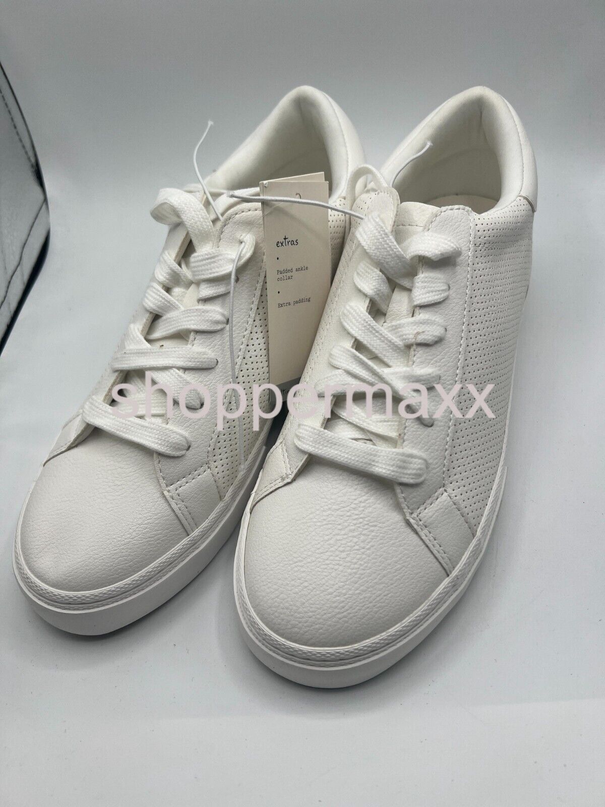 Women's Maddison Sneakers with Memory Foam Insole - A New Day, White, Size 9.5