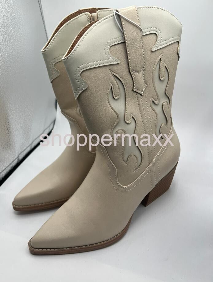 WOMEN'S XENA WESTERN BOOTS - UNIVERSAL THREAD, TAN, Size 7.5