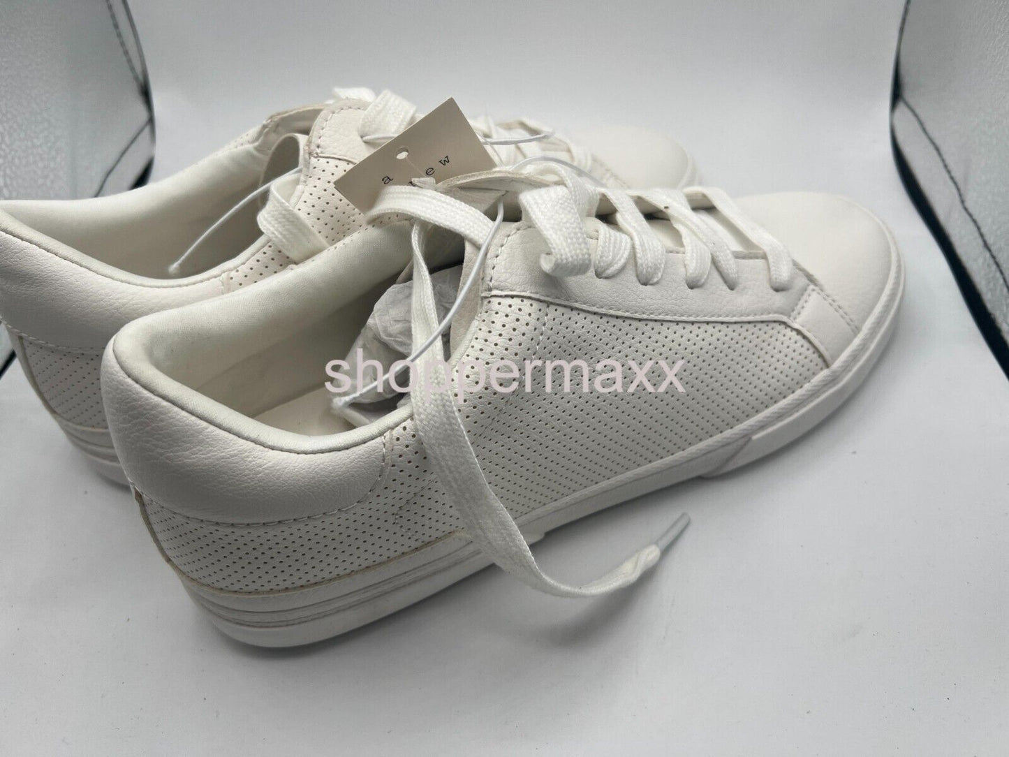 Women's Maddison Sneakers with Memory Foam Insole - A New Day, White, Size 9.5