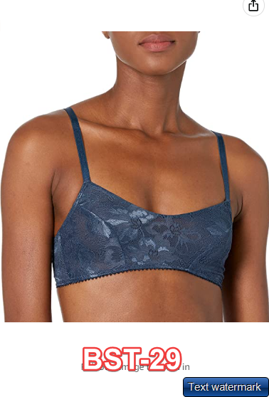Undies.com Women's Lace Bralette Black Iris Small