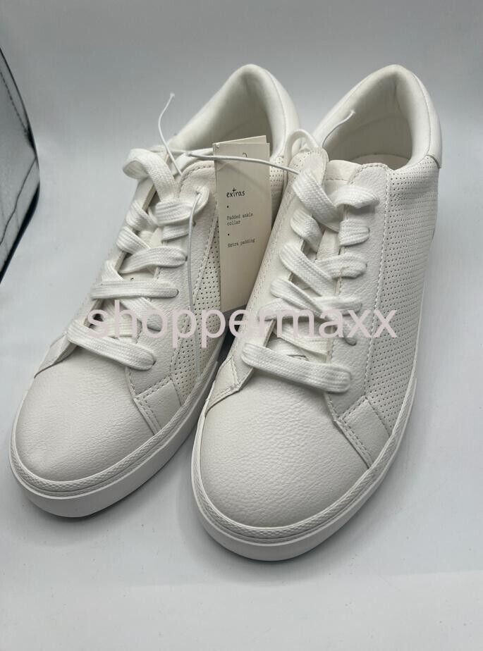 Women's Maddison Sneakers with Memory Foam Insole - A New Day, White, Size 9.5