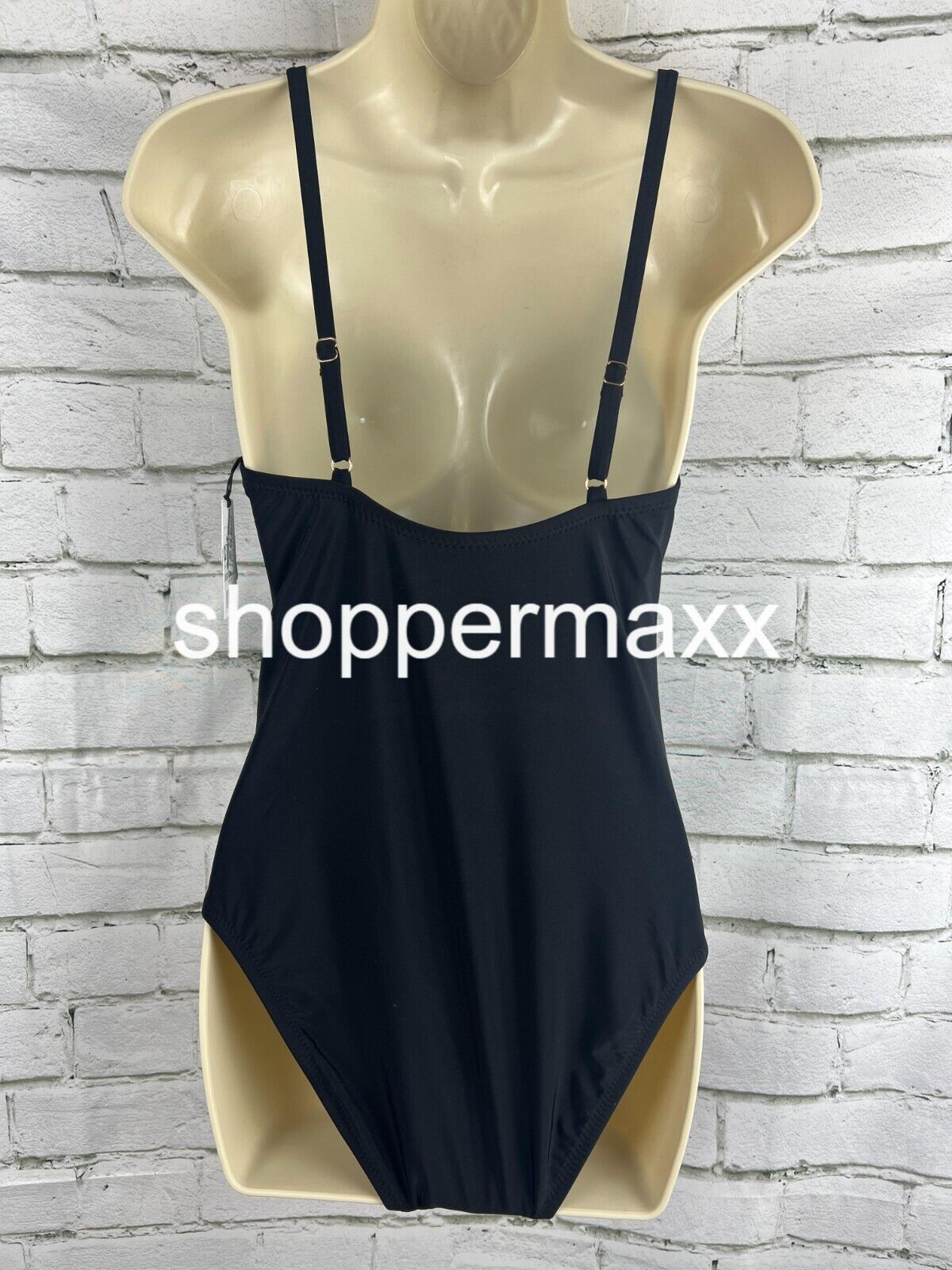 Women's Mesh Front One Piece Swimsuit - Shade & Shore, Black, Size Medium
