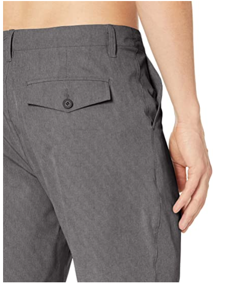 28 Palms Men's 9" Inseam Hybrid Board Short, Black Heather, 28 ~ Z77