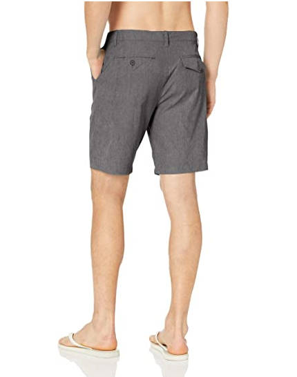 28 Palms Men's 9" Inseam Hybrid Board Short, Black Heather, 28 ~ Z77