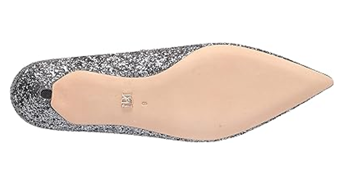 Badgley Mischka Women's Madison Ii Pump, Pewter Glitter, 7.5