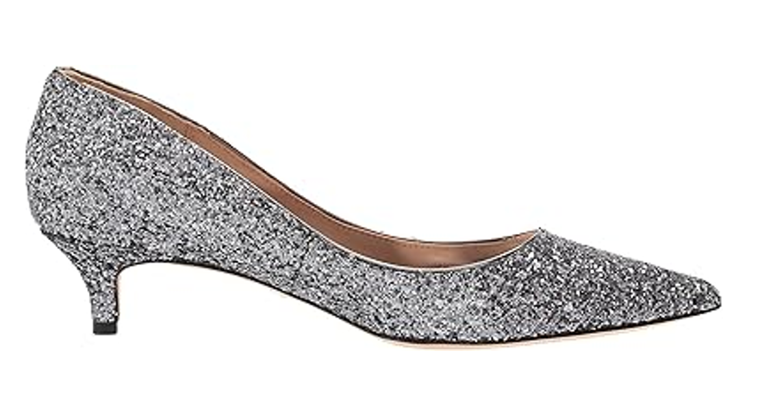 Badgley Mischka Women's Madison Ii Pump, Pewter Glitter, 7.5