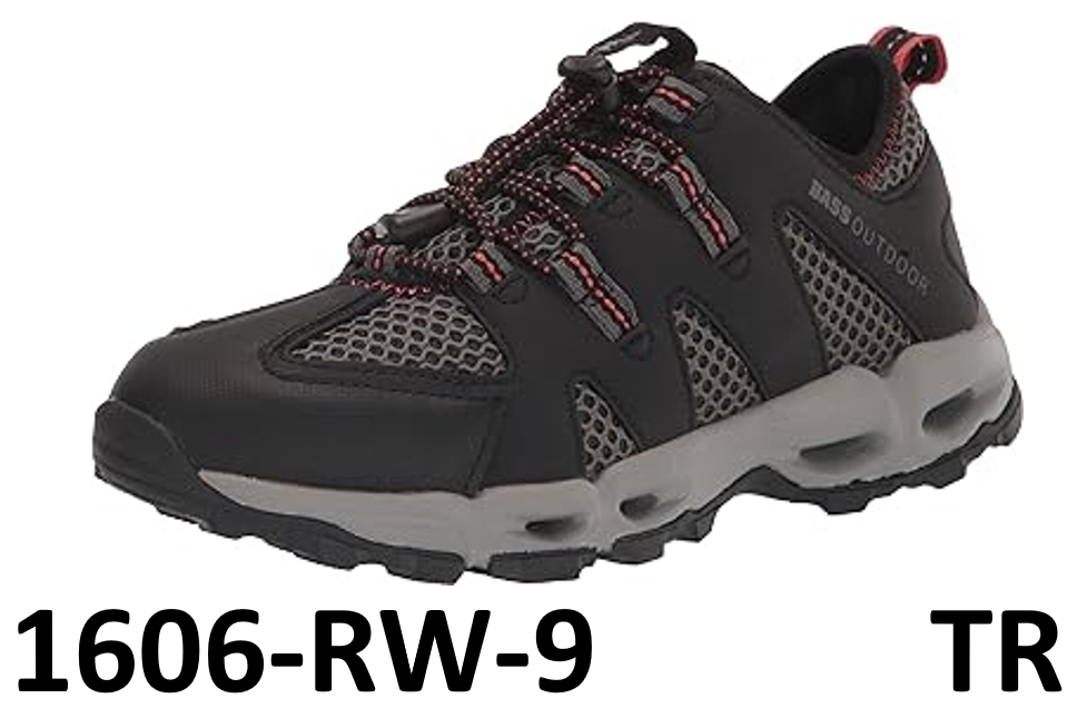 BASS OUTDOOR Women's Aqua Mesh Hiking Shoes Pull-On Trail Sneakers, Gargoyle, 8