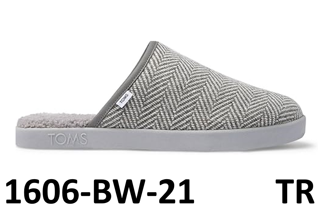 TOMS Mens Harbor Slip On Casual Slippers Casual - Grey - Size 8.5 D