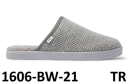 TOMS Mens Harbor Slip On Casual Slippers Casual - Grey - Size 8.5 D