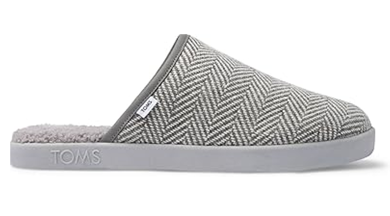 TOMS Mens Harbor Slip On Casual Slippers Casual - Grey - Size 8.5 D