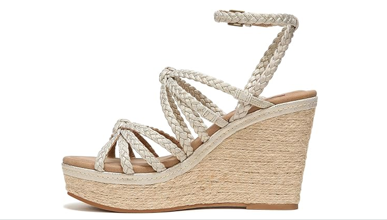 ZODIAC Womens Shana Espadrille Wedge Sandal, Gold, 9.5 US