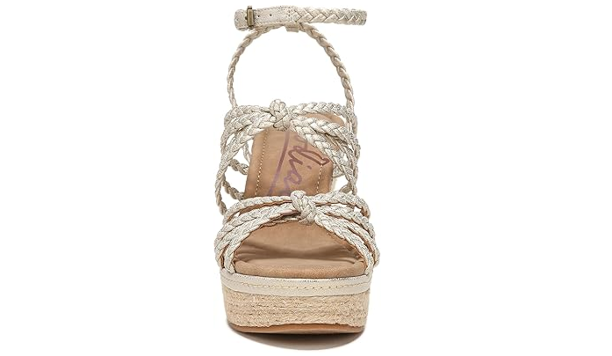 ZODIAC Womens Shana Espadrille Wedge Sandal, Gold, 9.5 US