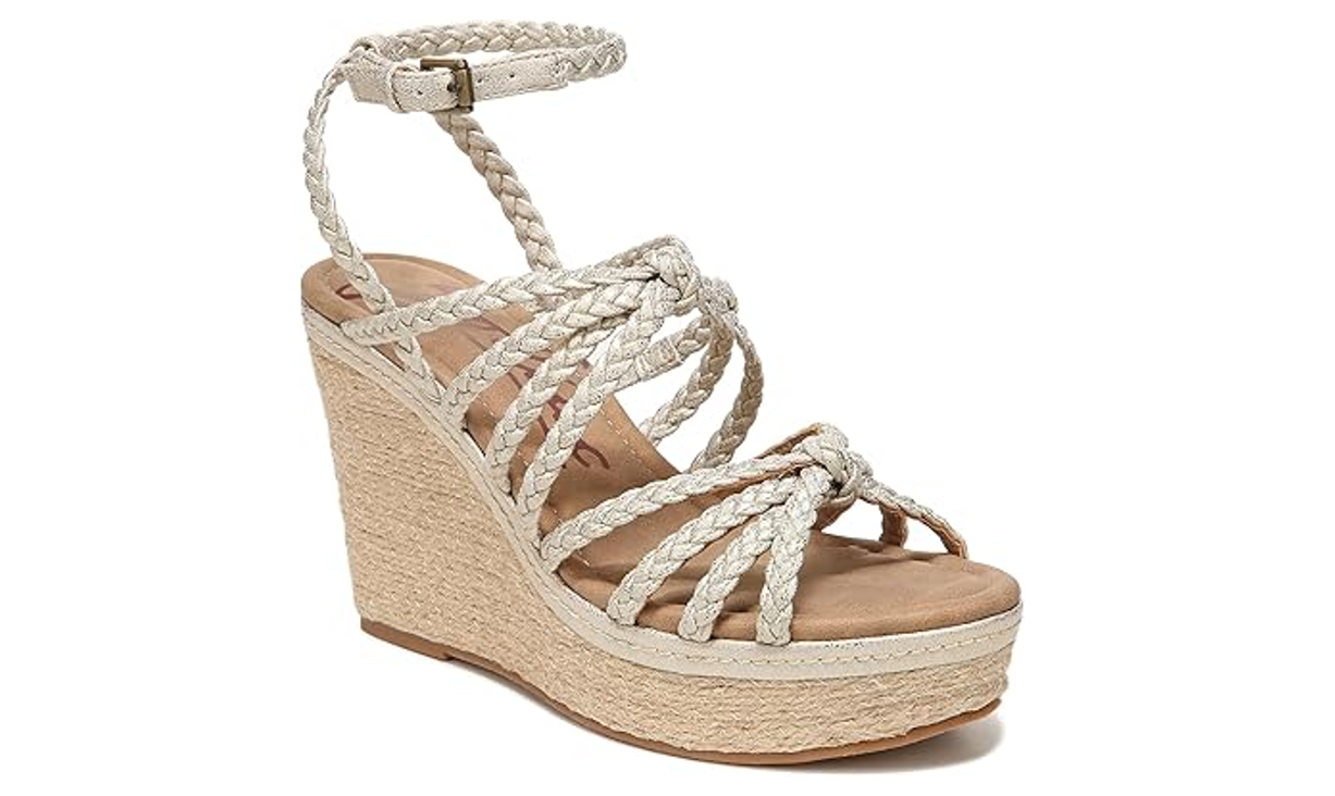 ZODIAC Womens Shana Espadrille Wedge Sandal, Gold, 9.5 US