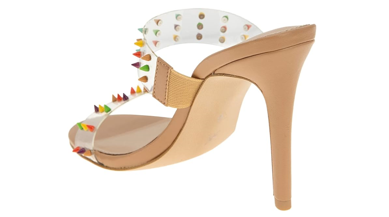 BCBGeneration Women's JIDANA Mule, Clear/Multi, 6.5