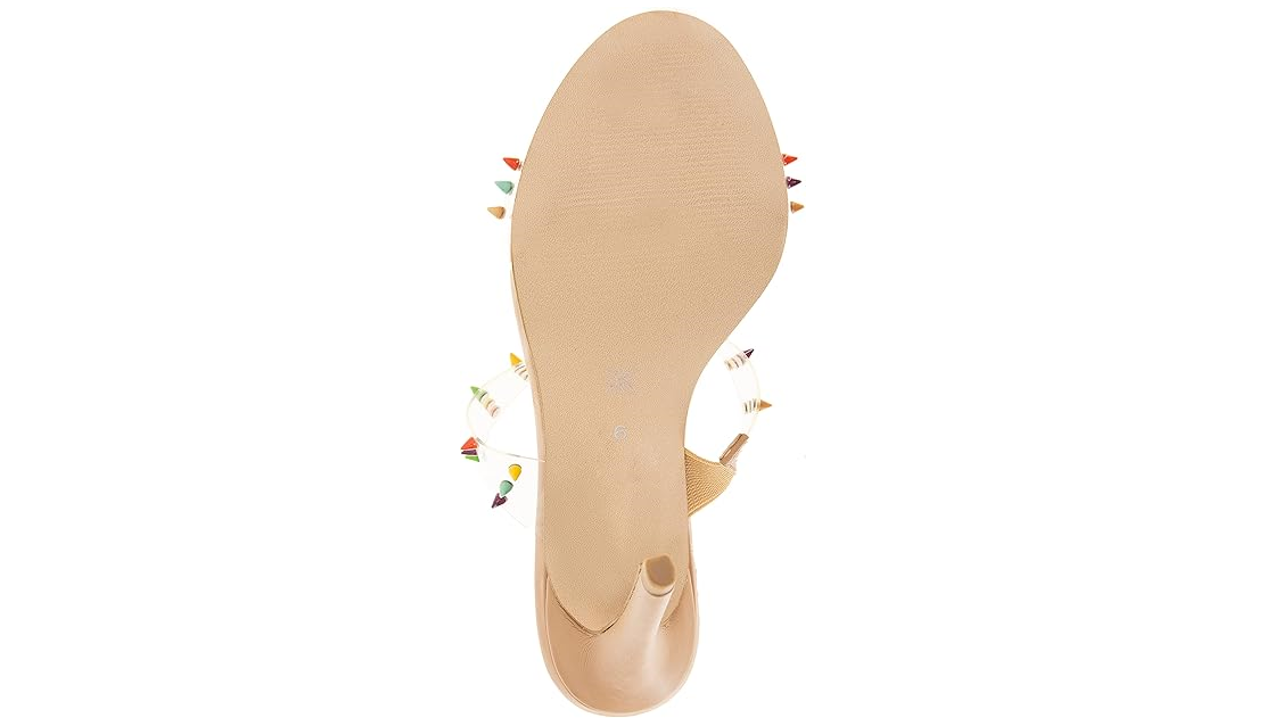 BCBGeneration Women's JIDANA Mule, Clear/Multi, 6.5