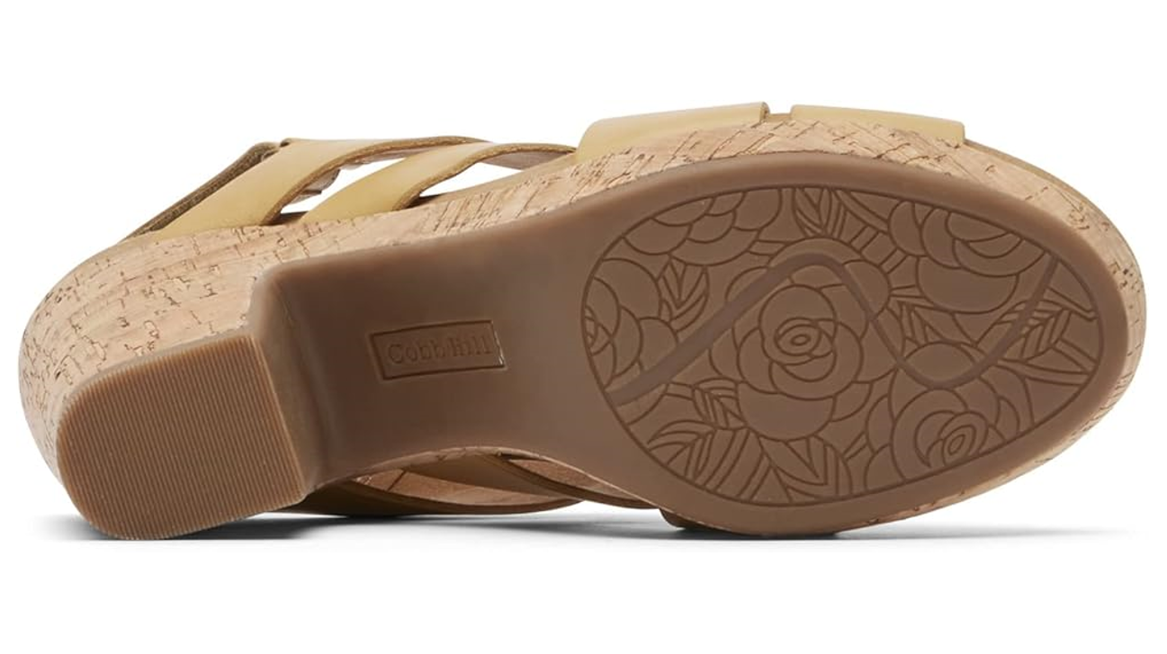 Cobb Hill Women's Alleah Sling Sandal, Sweet Corn Leather, 5 Wide