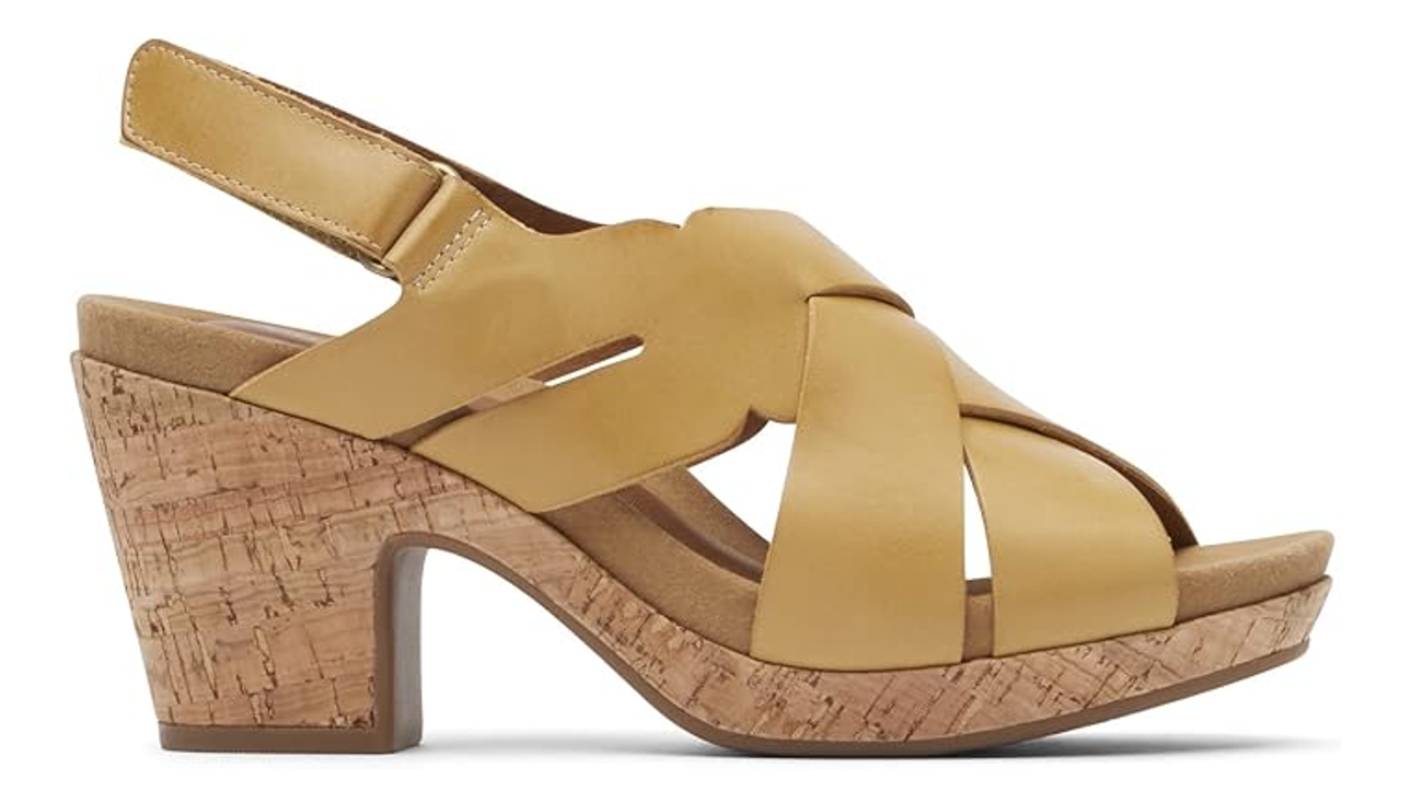 Cobb Hill Women's Alleah Sling Sandal, Sweet Corn Leather, 5 Wide