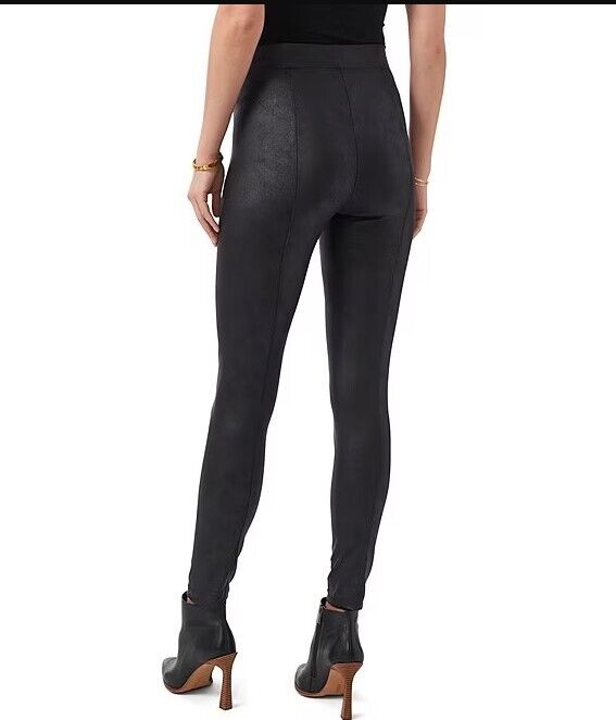 Vince Camuto Coated Ponte High Rise Pull-On Leggings  Black XL $79