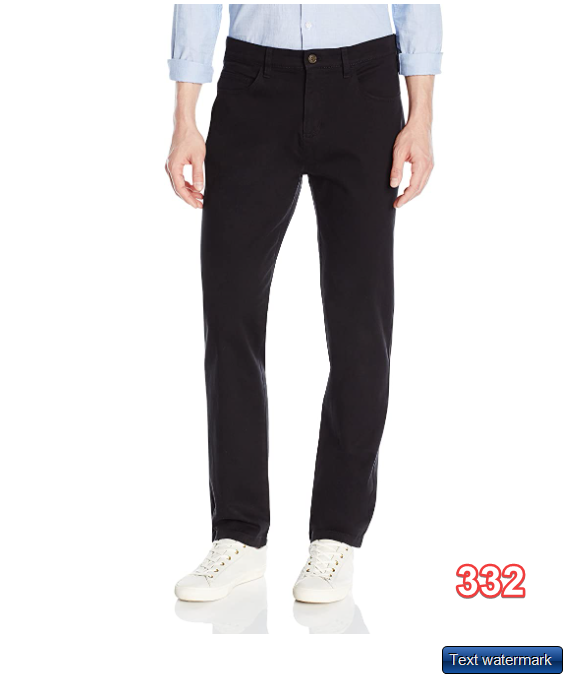 Brand - Goodthreads Men's Athletic-Fit 5-Pocket Chino Pant, Black, 38W x 34L