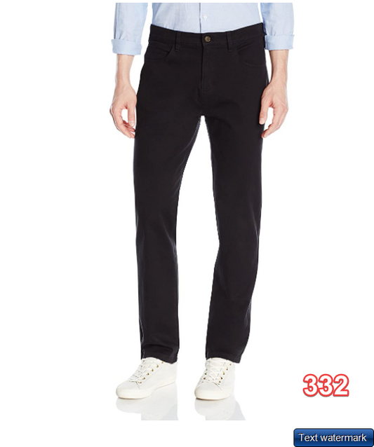 Brand - Goodthreads Men's Athletic-Fit 5-Pocket Chino Pant, Black, 38W x 34L