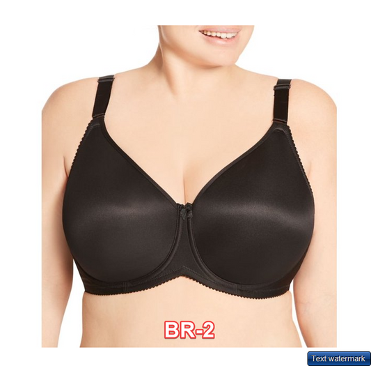 Women's Elila 2411 Microfiber Spacer Underwire Bra Black 42F