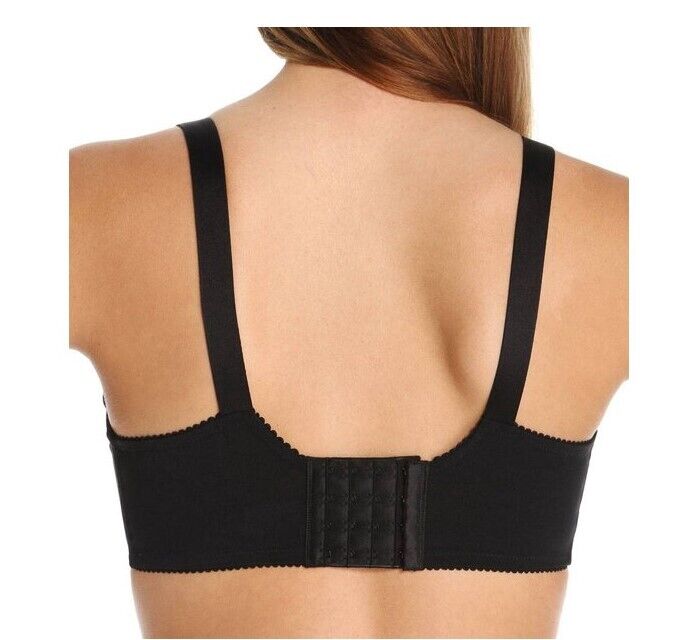 Women's Elila 2411 Microfiber Spacer Underwire Bra Black 42F